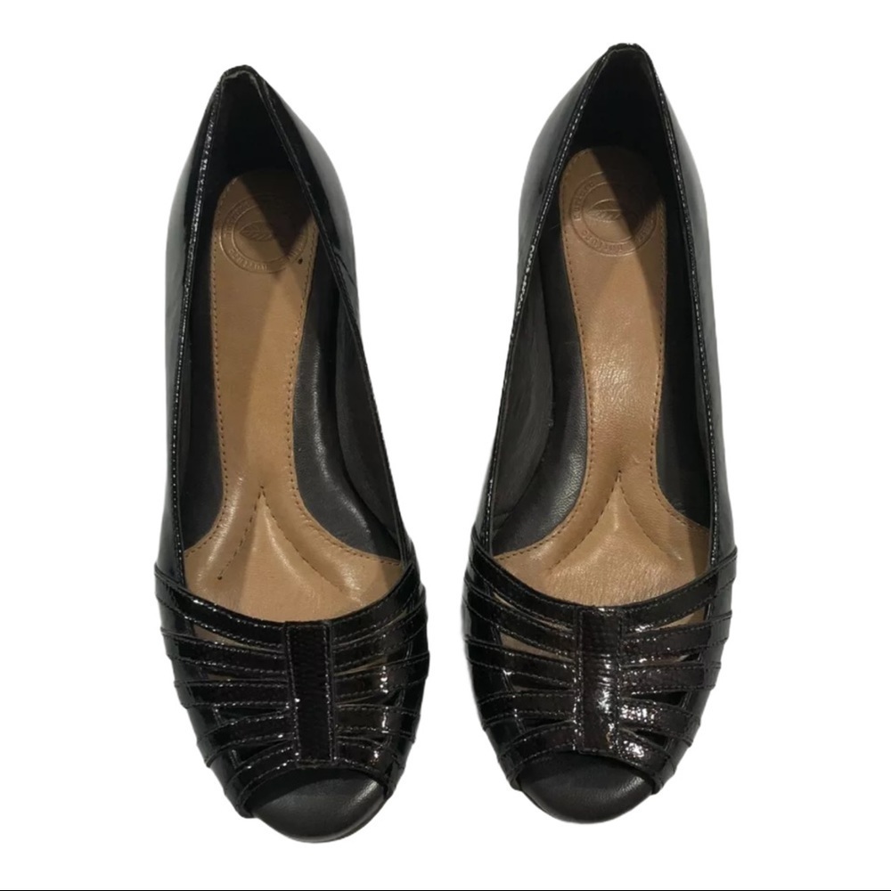 Nurture Falcon shoes brown Leather strap peep toes
